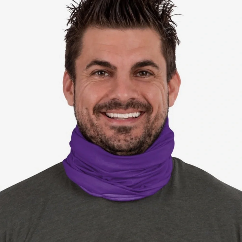 FOCO NFL MINNESOTA VIKINGS BIG LOGO GAITER SCARF PURPLE GOLD OS NWT